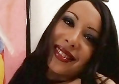 Ravishing shemale pounds a man after they blow each other