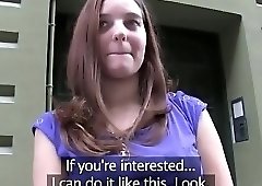 Huge titted scouted newcomer tugs agents cock