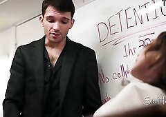 Detention Scolding Turns Hawt When This babe Can’t Stop Fapping