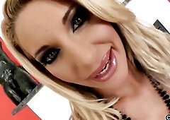 If a blond desires to climax from DP but is alone this babe solos it