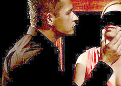 eyes covered mature slave gets her twat drilled