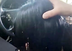 Street prostitute Maria Kalos sucked in the car to a client-Maria Kalos