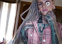 Tattooed nerd Anuskatzz pov fuck hard
