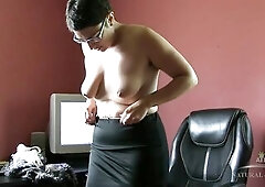 Cora is a favourable bushy chick who gets to work at home