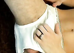 Young Zack Randall fucks pillow in underwear solo