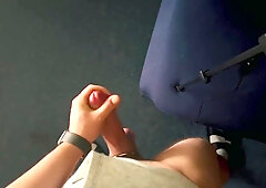 Monstrous handsfree jizz flow with cockring