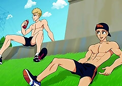 My pal takes his weenie out of his trousers and romps me