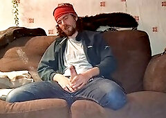 Hunk, otter, cum in jeans