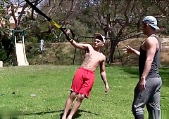 Gullible straight guy conned at gloryhole