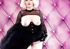 JOI wank instruction with COUNTDOWN - golden-haired mother I'd like to fuck with large natural bazookas in gothic suit (Arya)