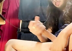 Biggest rope of cum blasting from 9 inch monster cock. jacking off to ANA FOXXX made me explode DNA!