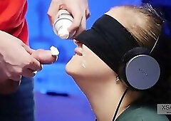 New GAME of TASTE 4K 60fps! Blindfold and a very tasty Surprise- XSanyAny