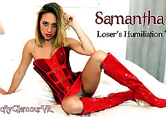 Losers Humiliation - Blonde Lingerie Leather Femdom Sexy