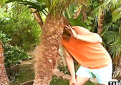 Huge boobs MILF Savanah Storm perved by young guy but gets caught