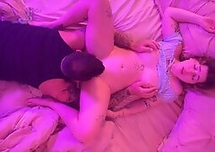 Morning delight with gripping pussy and multiple real orgasms to wake her up