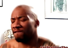 Athletic black hunk fucking inked latino