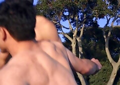 Sean Cody: Muscle Greyson doggy fucking and Ernie in the bed