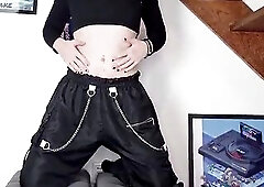 Femboy with hawt stomach and navel Piercing rides a BBC PV