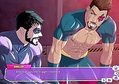 Superhero, video game porn, gay playthrough