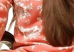 Passionate cock stroking from gorgeous young cock hungry brunette shemale