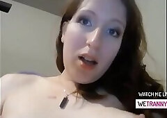 Sexy tranny with small dick play with her tight asshole