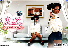BLACK TGIRLS - Cloudy Vi Home Alone Solo Masturbation