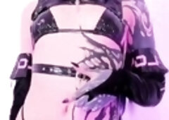 Gorgeous webcam teen in stockings w anal toy