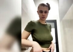 Insane unfathomable thought and anal squirting in the gym