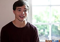 Studs ass fucked bareback in threesome