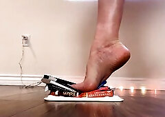 Crushing Boxes Barefoot