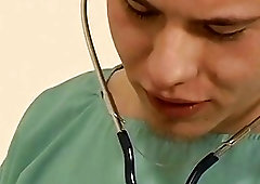Young sailor ass examined during doctors appointment