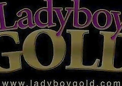 Asian babe with boner gets undescribable pleasure from anal sex