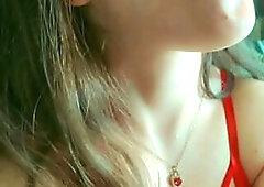 babygirl sucking and begging for daddys dick with her cute throat, tongue out, on her knees just expecting for ur load