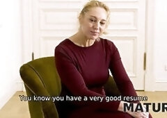 Marta Bellefleur's interview ends with a hot fuck and a messy facial