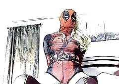 What if Lady Deadpool Banged Ebony Panther? Marvel Cosplay Sex - FAWNTALES