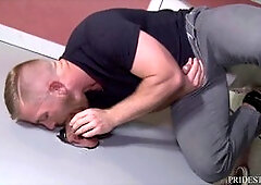 Gay gloryhole blowjob, gay big cock, ass fuck