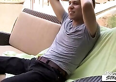 Leon, Latin man from SOUTHERNSTROKES, strokes his huge cock solo