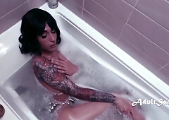 Bf Joins Pretty Femboy's Tub for Joy