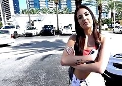 Cheated teen from public devours big cock for money