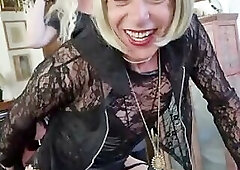 Kinky crossdressers group sex party