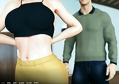 Ass-centric visual novel playthrough with big boobs and a mommy theme