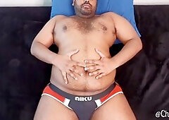 Hairy man, jockstrap, humungous