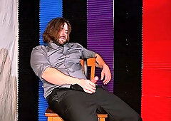 Male Sensually Cums On Suit