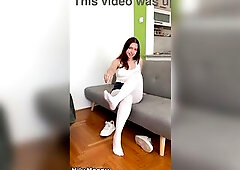 Sex tool Play In White Opaque Hose