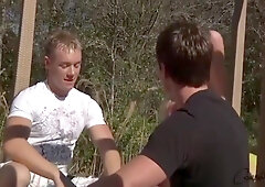 Boys Fuck Outside For Their Female Allys Viewing Joy