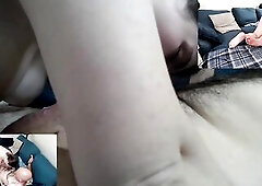 Foot Dad & Aspen’s three-Livecam POV Jerk off and Suck - Multiple Angles of Intensive Enjoyment