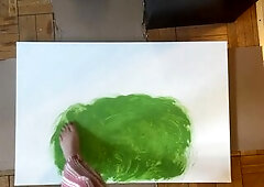 Painting in a Bush with my Feet!