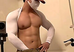 Asian Muscle Boy Oil Jerk Off