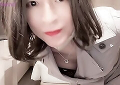 Amateurs, Japanese trans babe gets wild outdoors with her partner