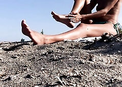 Myself Undressed at nudist public beach